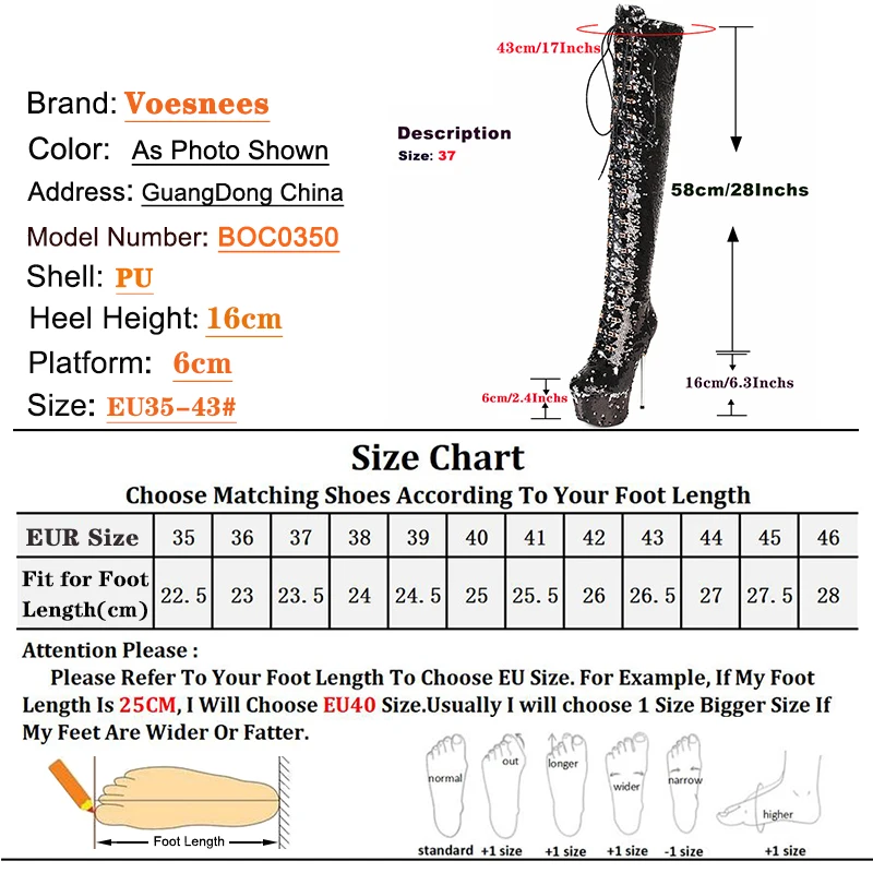 Pole Dancing Women Boots Bling Sequined Glitter Over-the-Knee Thigh Boots 16CM Thin High Heels Winter Short Plush Platform Shoes