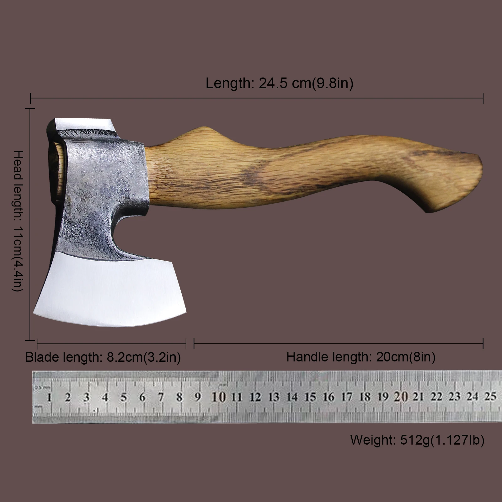 Japanese survival master hand forged DC53 steel high hardness survival hand axe, forest logging axe, household tool axe 5