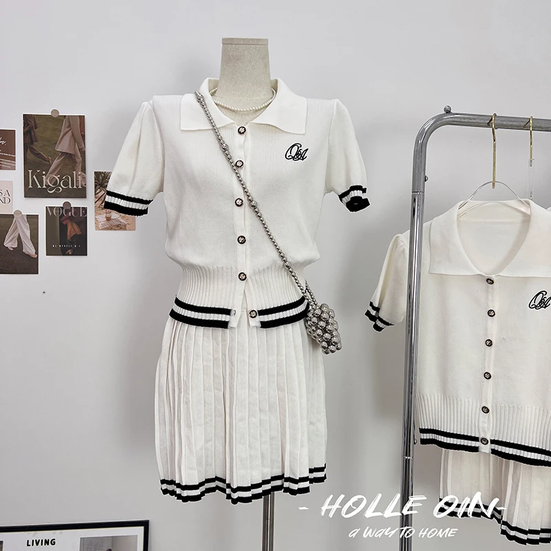 ●threetimes●Mew knit skirt★韓国の人気 ★日本未入荷 THREETIMES | 쓰리타임즈 Threetimes Mew Knit Cardigan Skirt S