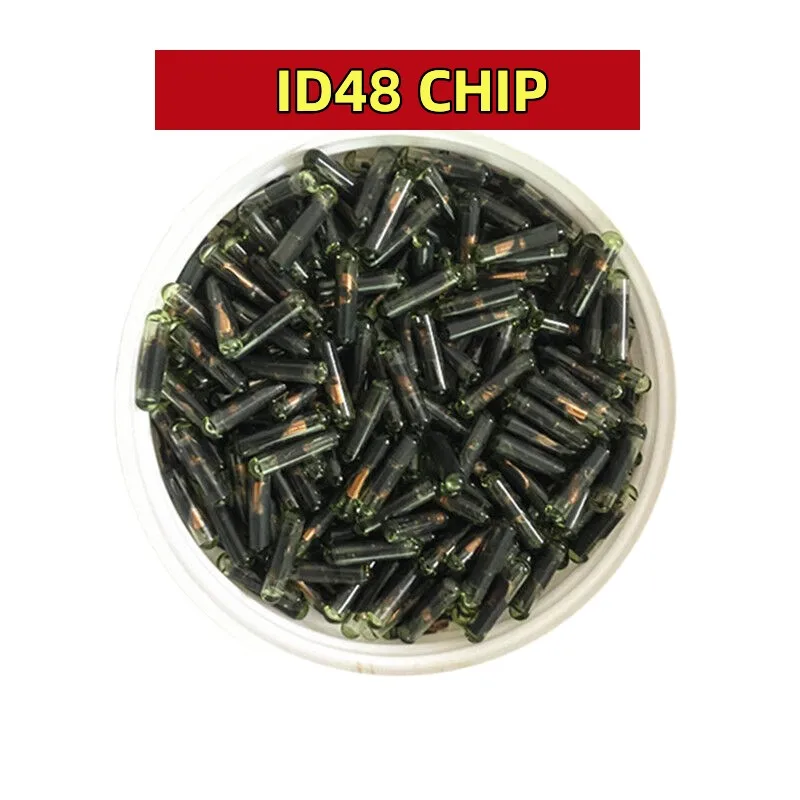 Car Key Blank Remote 10/20/50/100pcs Aftermarket ID48 Transponder Chip Auto Transponder Glass ID48 Unlock