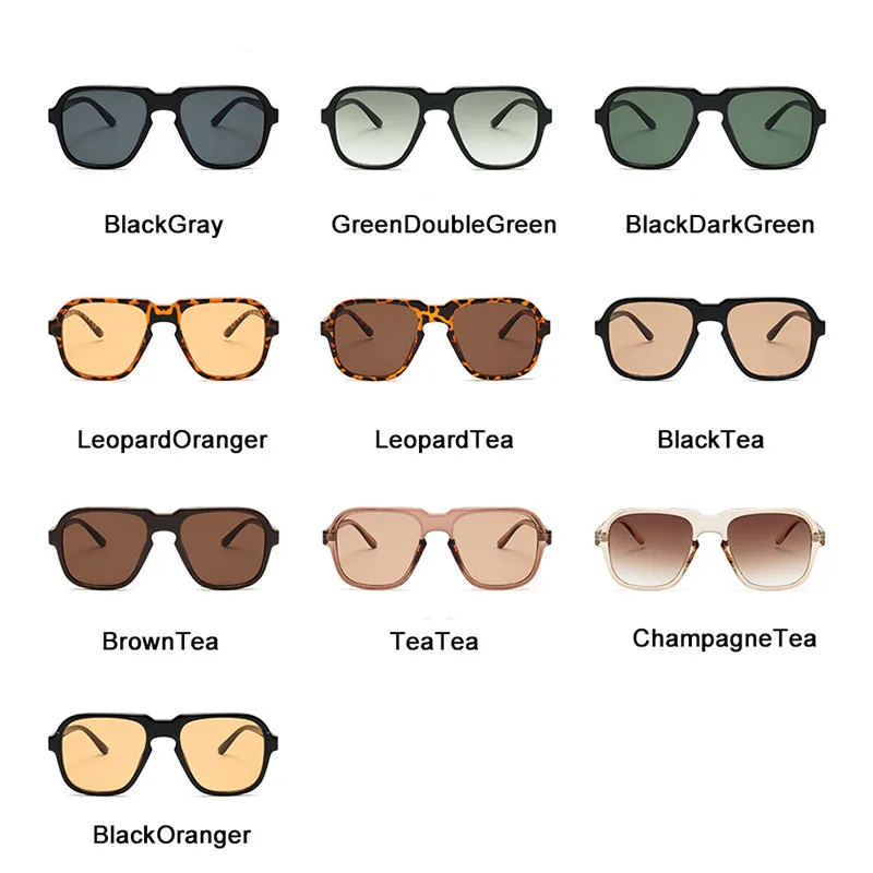 Vintage Oversized Sunglasses For Women And Men Square Driving Glasses_voghion.com