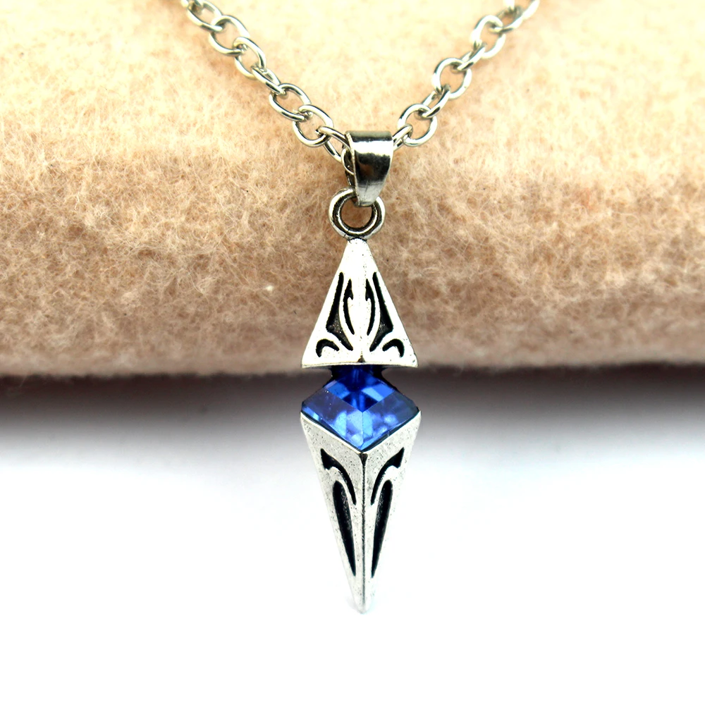 قلادات أنيقة من الحجر الأزرق للرجال بياقة قلادة هندسية من سبائك الهيب هوب، هدية لحفلة عيد ميلاد