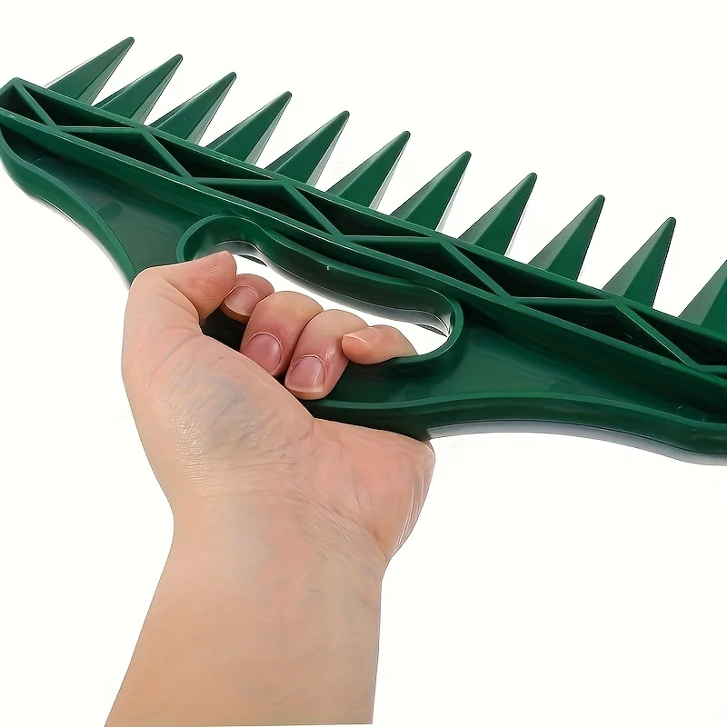 Durable Green Plastic Handheld Garden Seeder Tool 12-Hole Quick Seed Dispenser Waterproof Planting Booster 1pc