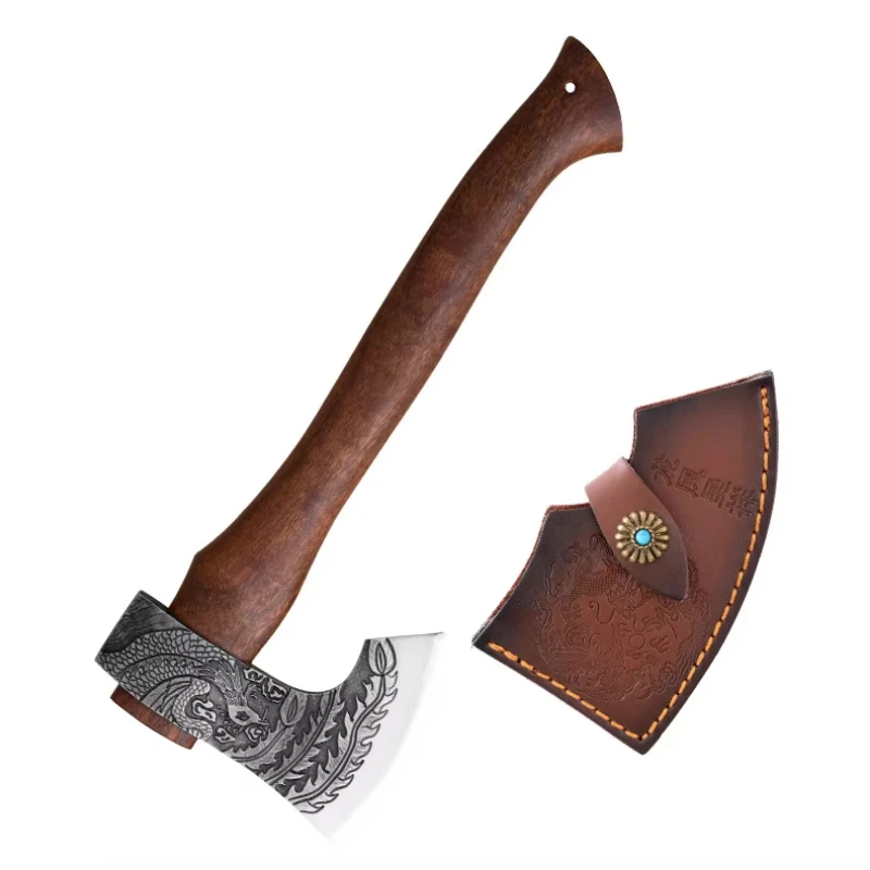 High Hardness Multi-Functional Outdoor Garden Fire Protection Ax Dragon Town House Chopping Wood Logging High Axe