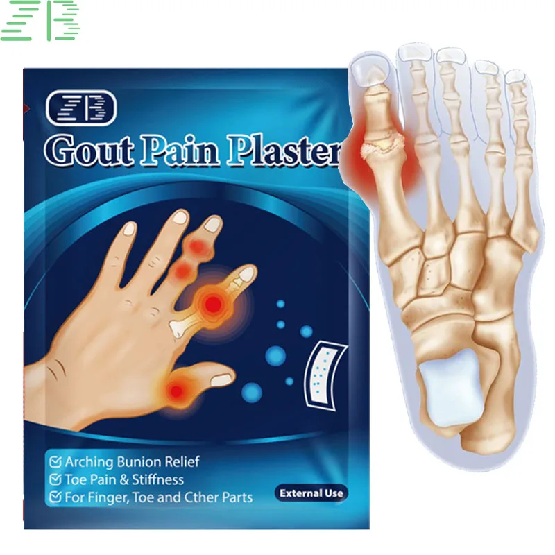 

8Pcs Foot Gout Patch Arthritis Bone Thumb Corrector Sticker Finger Hallux Toe Bunion Pain Relief Medical Plaster Health Care