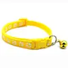 Fashion Pet Cats Collar Colorful Pattern Cute Bell Adjustable Collars For Cats Kitten DIY Ring Necklace Pet Accessories 3