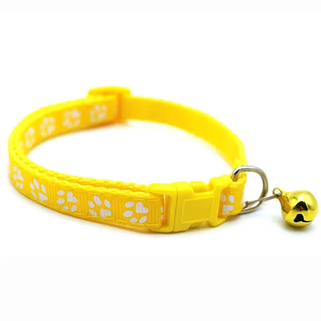 Fashion Pet Cats Collar Colorful Pattern Cute Bell Adjustable Collars For Cats Kitten DIY Ring Necklace Pet Accessories 3