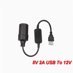 USB to Car Power Adapter: 5V to 12V Cigarette Lighter Converter Cable (SUB model)