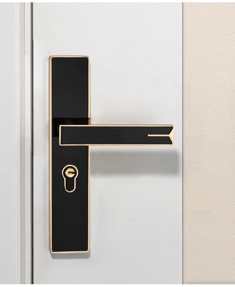 Description Picture 4 of itemSecurity Locks For Home Room Doors Safe House Set of Lock Retro Door Handle House Interior Door hHandle Bedroom Furniture Lock