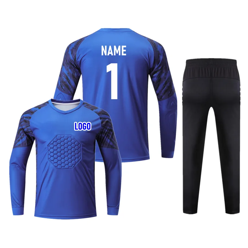 Kids Adult Goalkeeper Soccer Jersey Set Child Men Football Goalkeeper Uniform Goalie Shirt Pants Shorts Goaltender Clothes football uniform sports uniform sets