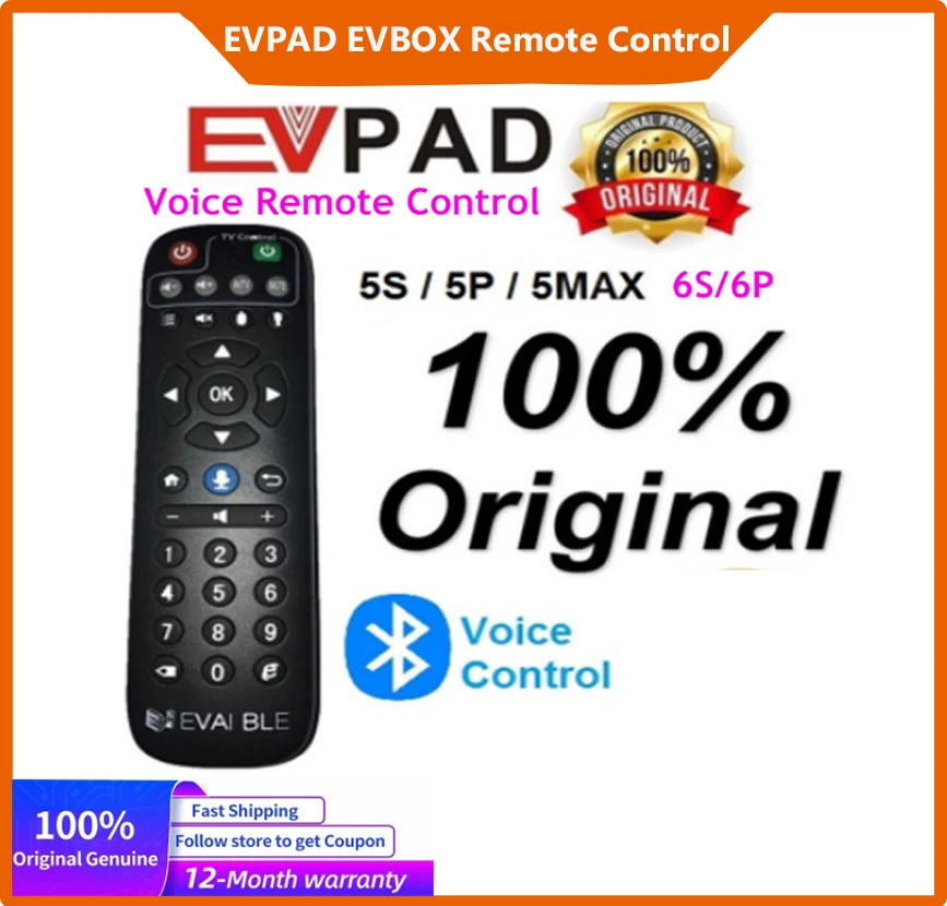 EVPAD / EPLAY/EVBOX Voice Remote Control for EVPAD 3S / 3 / 3Max /3plus / 2S / Pro+ / Plus / 5S / 5P / 5MAX/6S/6P/10S/10PEVBOX