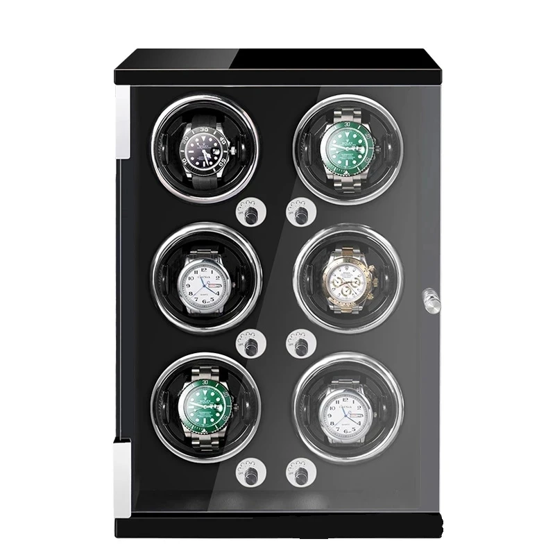 

Stereo 6-Bit Watch Winder Box Automatic Wooden Mabuchi Motor Watch Box Suitable For Mechanical Watches Antimagnetic Storage Box