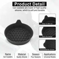 2/4pcs Car Cup Holder Coaster Silicone Cup Holder Insert Universal Non-Slip Cup Holders Car Accessories Interior Silent Cup Pad 2