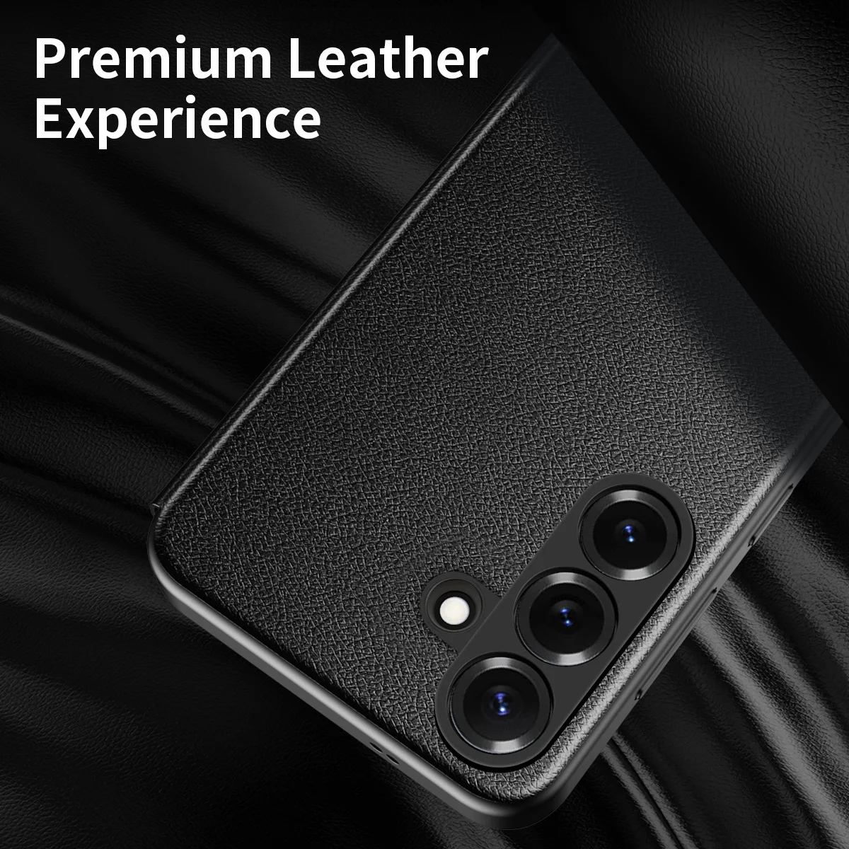 High-End Leather Magnetic Flip Phone Case with Smart Side Display Window Cover