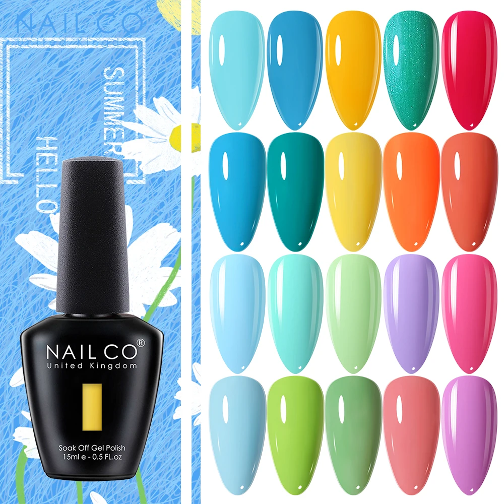 NAILCO-Esmalte de Gel para manicura, Gel Semipernanentes orgánico UV, una unidad, 15ml