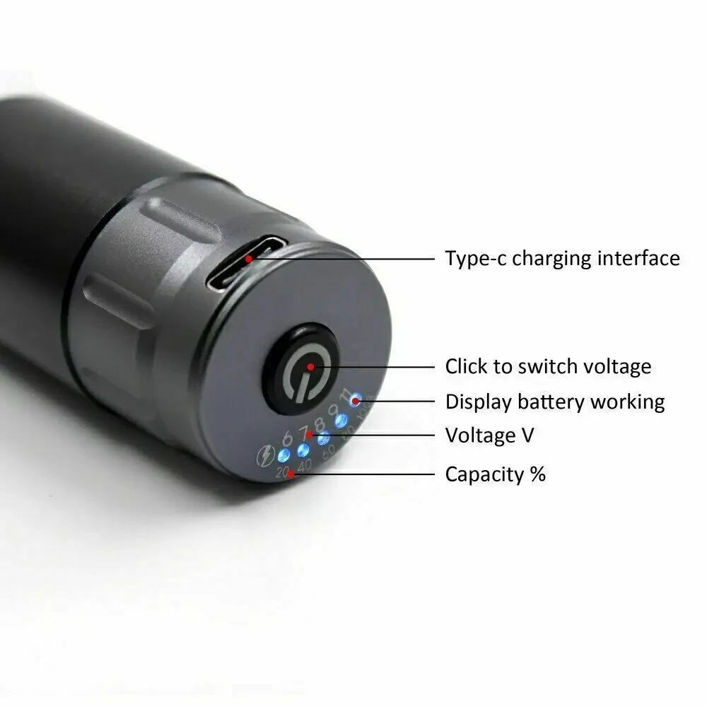 Mini Rocket Tattoo Pen Tattoo Machine Rotary Gun Premium Motor Rechargeable Battery Power For Permanent Microneedling Makeup 5