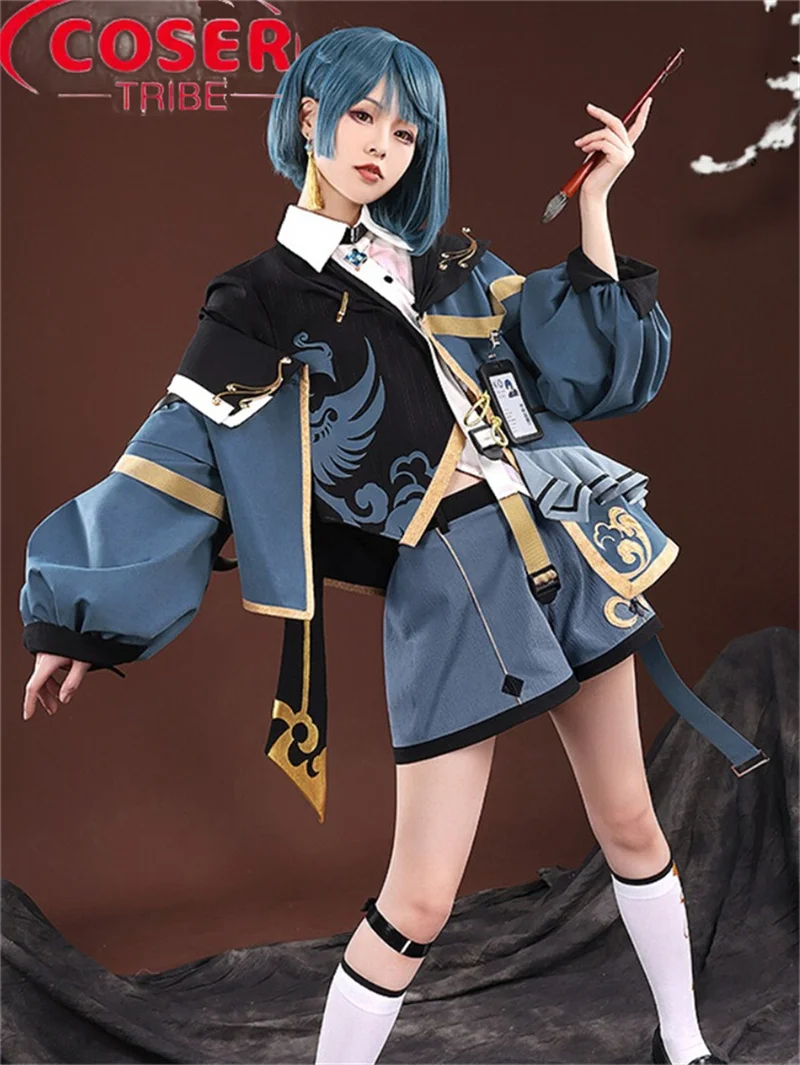 

COSER TRIBE Аниме игра Genshin Impact Xingqiu диффузная выставка Хэллоуин Карнавал ролевые игры Костюм Полный комплект