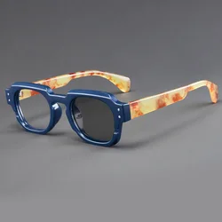Stylish Oversized Photochromic Grey - tinted Reading Glasses for Trendy Eye Protection (Blue Leopard)