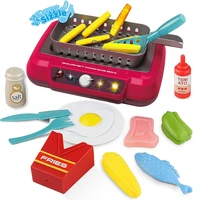 WizKidz Kids Play Kitchen Accessories Toy Set Gift with Sound & Light Color Changing Play Food Fryer Toy Kitchen for Boy & Girl 1