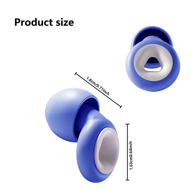 HUAK 1set Reusable Silicone Ear Plugs+ Extra Coverage, Perfect For, Swimming, sleeping, learning, Concert, Motorcyclists & More 5