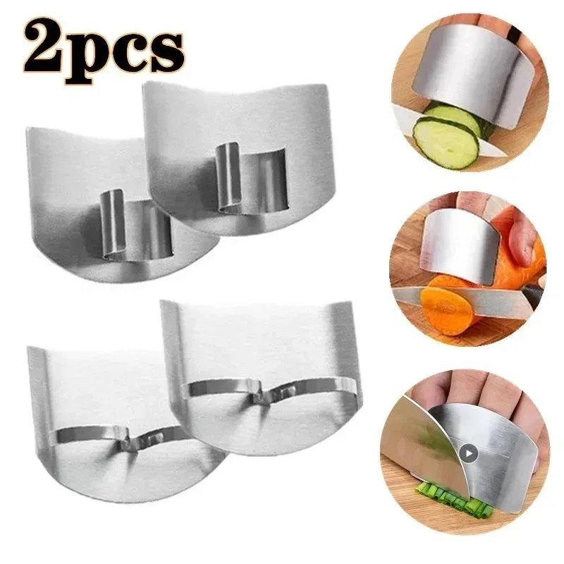 Kitchen Gadgets Stainless Steel Finger Guard Vegetable Cutter Anti-cut Hand Guard Tool Knife Cut Finger Protector Accessories