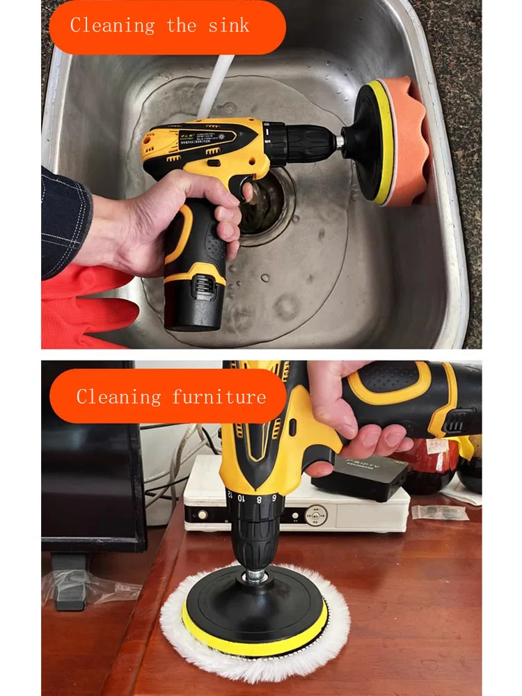 7pcs/set 3 Inch Auto Beauty Waxing Polishing Kit Buffing Pad Auto Car Polishing Sponge Wheel Kit With M10 Drill Adapter Buffe