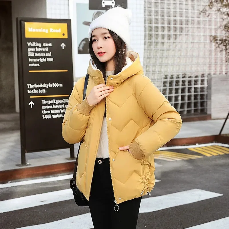 

Женские парки, новинка 2023, зимняя пуховая хлопковая куртка, свободное женское теплое длинное пальто большого размера, ветрозащитная верхняя одежда с капюшоном