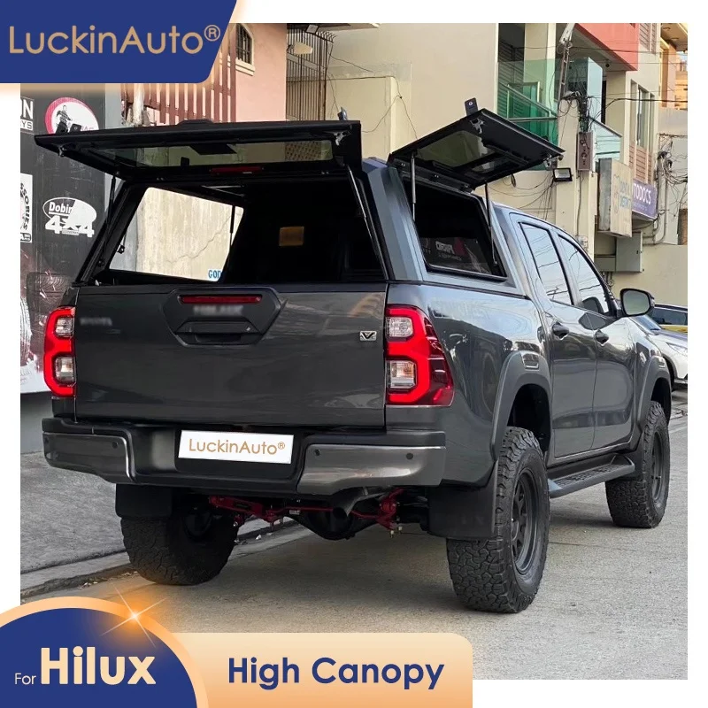 

LuckinAuto 4x4 off road Steel canopy For Toyota HILUX VIGO REVO ROCCO hardtop Topper canopy Pickup truck aluminum High canopy