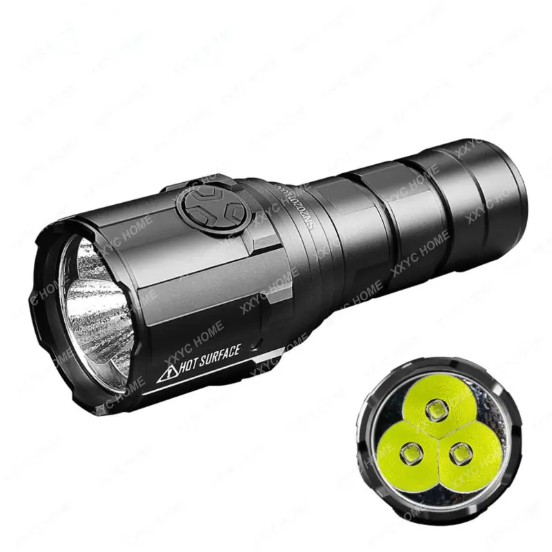 

R30C EDC High Power Flashlight 9000 Lumen CREE SST70.2 LEDs, Rechargeable Super Bright Tactical Torch for Camping Hiking