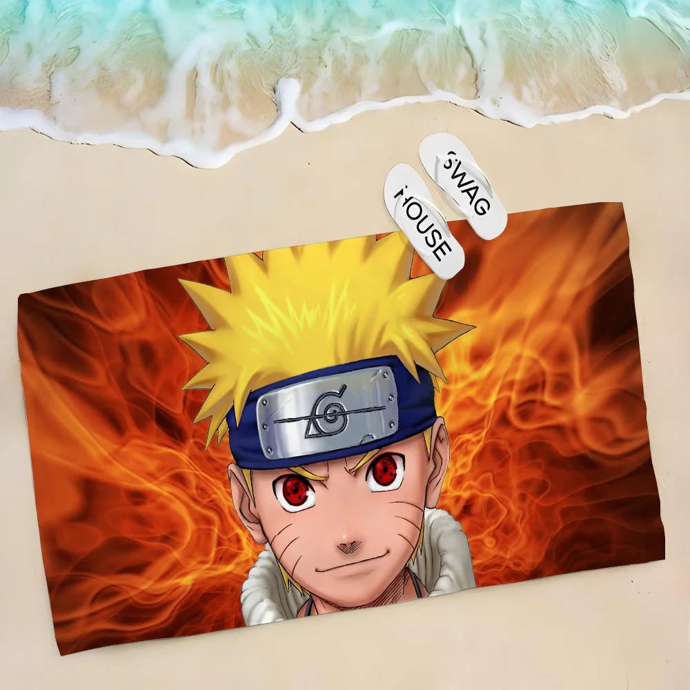 1pc Uzumaki Naruto Anime Towel Microfiber Beach Towel Quick Dry Kids Beach Blanket Soft Pool Towel 6