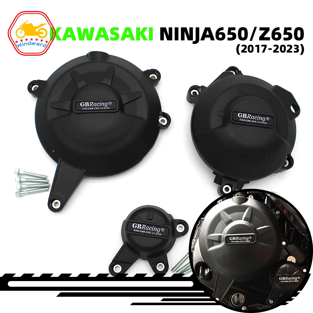 

Комплект защиты крышки двигателя мотоцикла, крепление для Kawasaki ninja 650 17-23 Z650 Z650RS 2017 2018 2019 2020 2021 2022 2023 2024