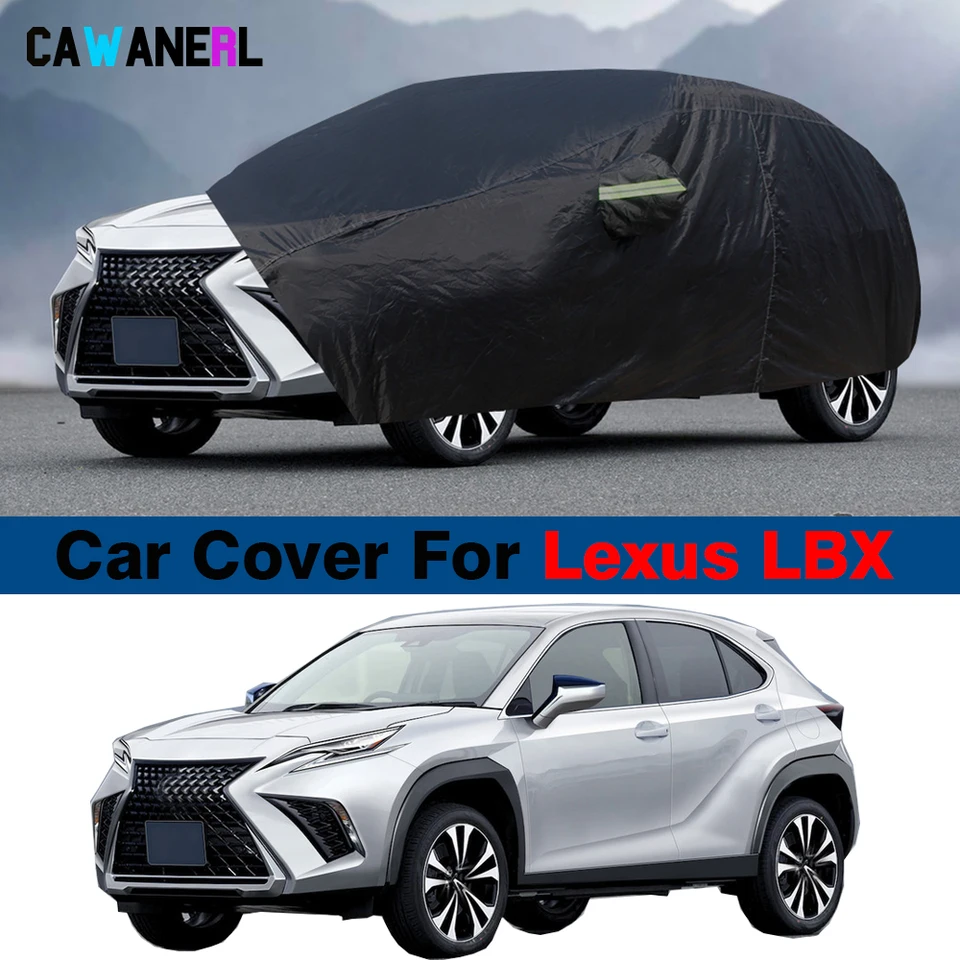 SPORTULI 6-Layer Waterproof All-Weather Car Cover For 2019-2024 Lexus UX 200/250h/300e - With Zipper Door & Windproof Straps