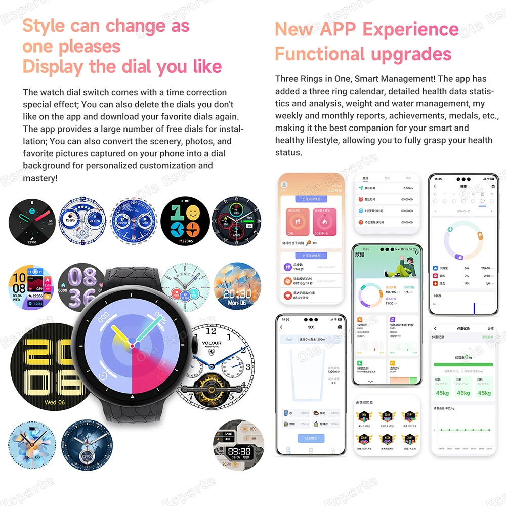 2025 New SmartWatch Men Women Wireless Charger Sport Waterproof Watches Heart Rate Blood Pressure Smart Watch 6
