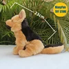 Realistic German Shepherd Dog High Fidelity Anime Cute Plushie Wolfhound Plush Toys Lifelike Animals Simulation Stuffed Doll 2