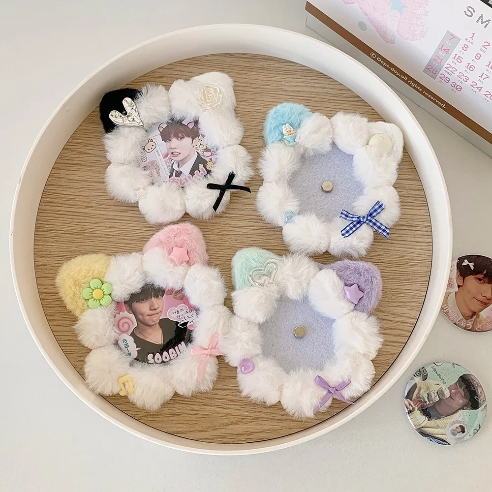 Cute Cat Ear Badge Holder Decorative Plush Badge Display Pendant Anime Ita Bag Ornament Cute School Student Backpack Decoration