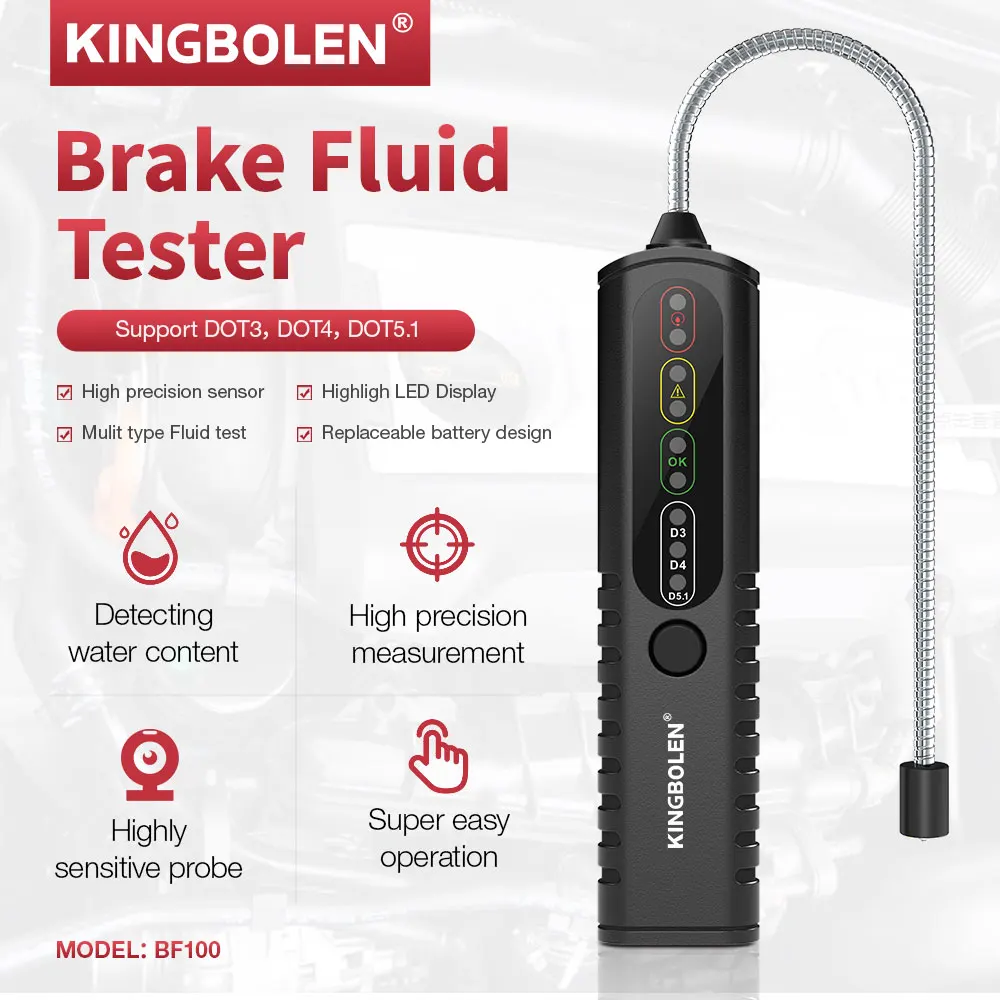 KINGBOLEN® BF200 DOT3 DOT4 DOT5.1 Brake Fluid Tester