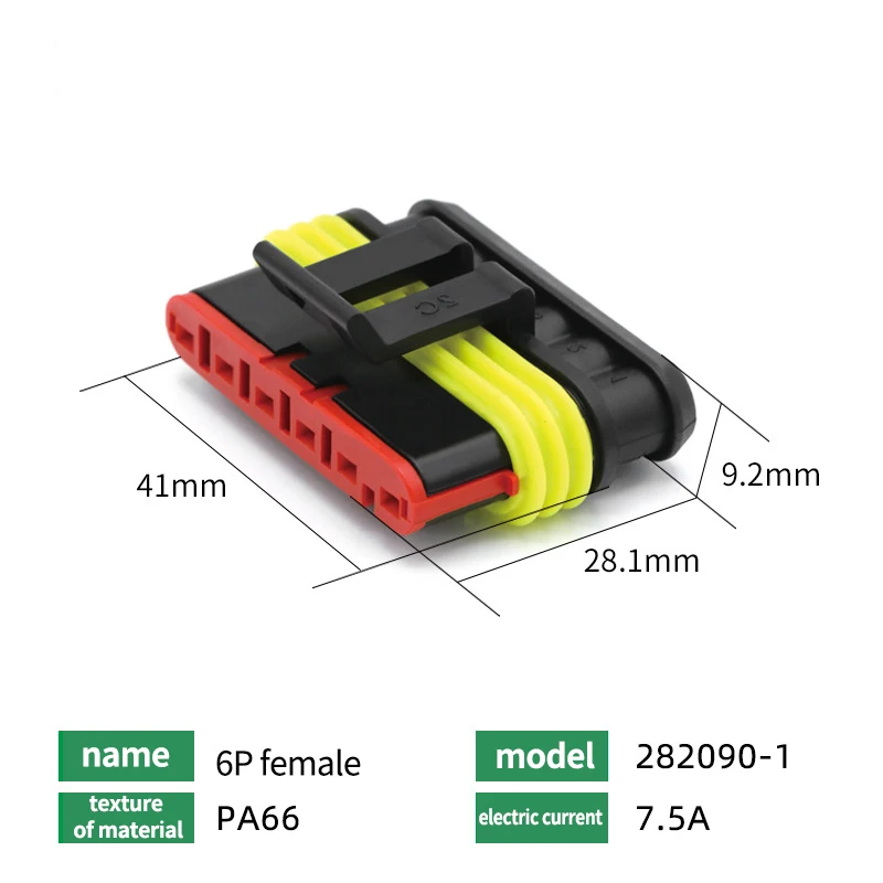 5Pin Waterproof AMP Auto Connector 18AWG M/F 1.5mm Term Quick Disconnect for Car Truck VehicleDJ7051-1.5-11/21 282089-1/282107-1 T&I Online Store