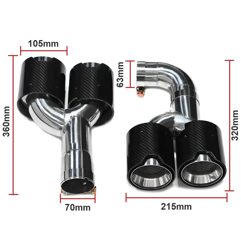 For BMW X3 G01 X4 G02 + Quad Car Exhaust Tip Changed X3M X4M Bumper Exhaust System Nozzle Muffler Tip Tailpipe exhaust muffler tip
