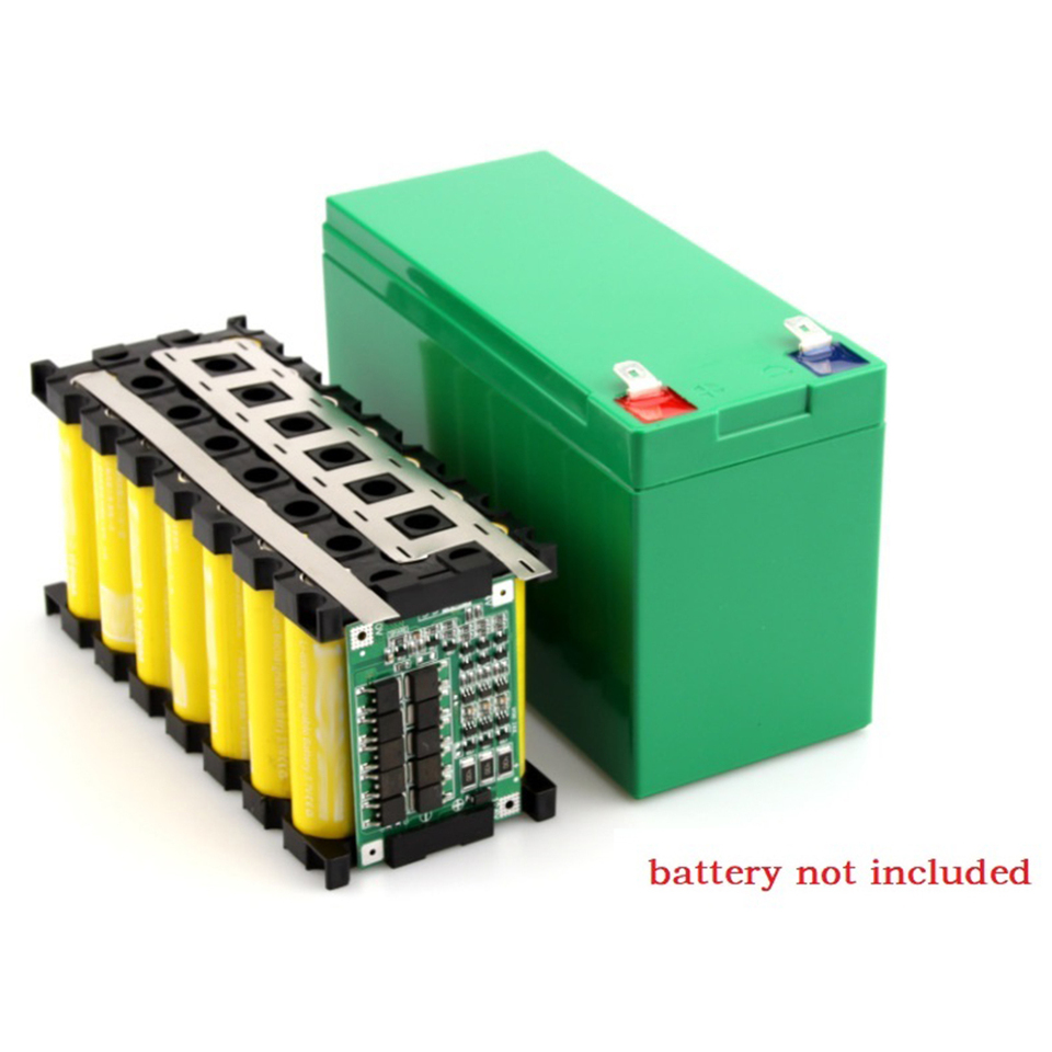 12V/7Ah Battery Case Fit 18650 Cells Empty Box 3*7 Holder 3S25A BMS Nickel Strip Storage Box For DIY Battery Packing Protector