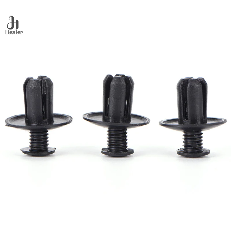 Auto Fasteners Rivets Clips 50pcs 6/8mm Car Bumper Door Panel Fender Liner Clips Retainer Plastic Auto Fasteners Rivets Screw