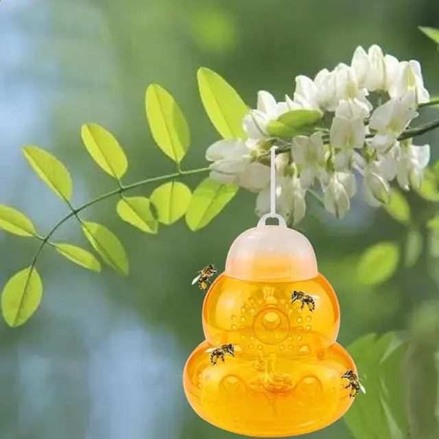Új Műanyag Tök Méhek Trapreusable A Kültéri Csapdák Számára, Újrafelhasználhatók Kerti Otthoni Farm Gyümölcsös Gyümölcs Standjaihoz - Image 3