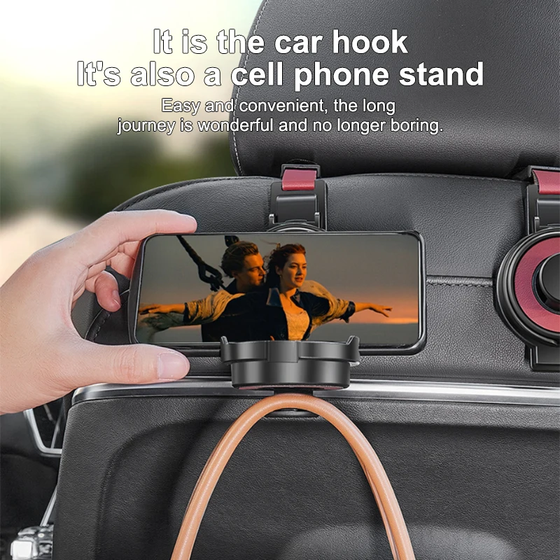 Baby Cup Holder Interior Car Seat Back Cup Bracket For Rear Seat Kids Watching Movie Drink Holder Hanging Hooks for Toys Snacks