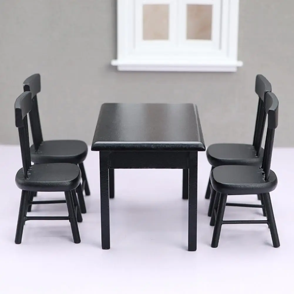 

Mini Furniture Model Realistic 1 12 Scale Dollhouse Furniture Set Miniature Dining Table Chair Model for Dollhouse Playhouse