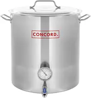 Steel Home Brew Kettle Stock Pot (Weldless Fittings) (120 QT/ 30 Gal) 1