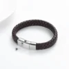 Cremation Urns Bracelet Free Engraving Leather Man Memorial Bangle With Metal Buckle Small Urns For Ashes Keepsake Jewelry 5
