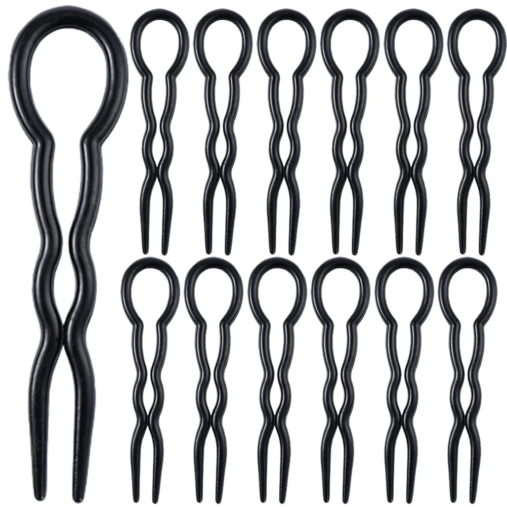 Bobby Pins Blacks U Shaped Bobby Pins Black Chignon Bobby Pins Blacks Updo Bun Pin Spiral Hair Grip Women Girls Black