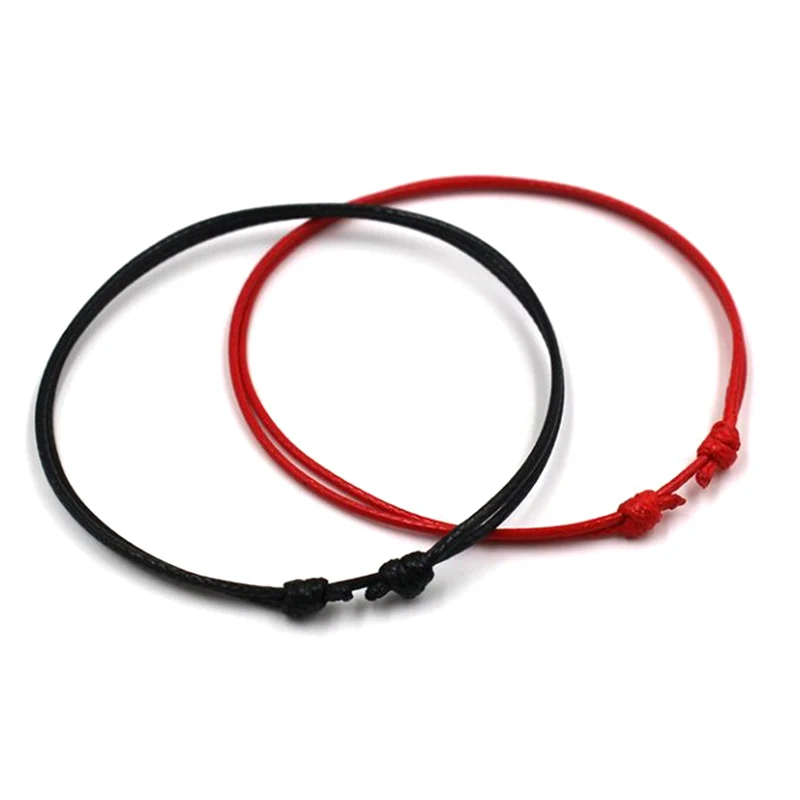 Bracelet de oral ille en Corde pour Homme et Femme, Accessoire Classique, Noir, Blanc, Rouge, Ajustable, Pieds Nus, Polyvalent, pour Couple, Été