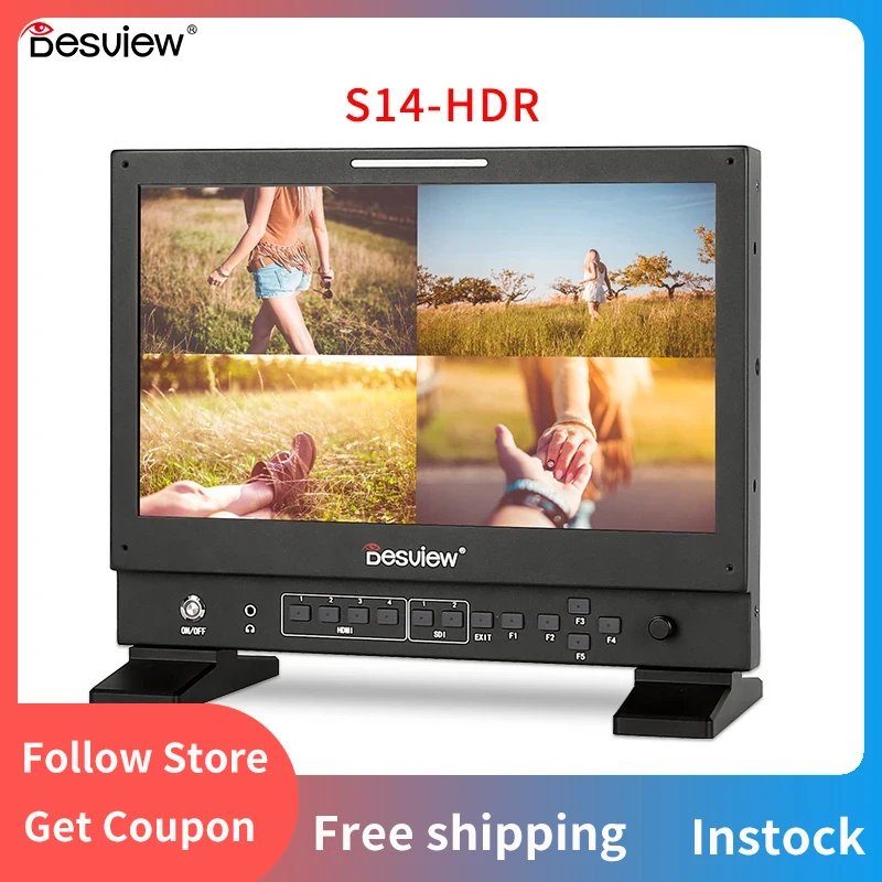 

Desview S14-UHD 14 Inch Eith Built-In Lut HDR 3840*2160 Multi Screen High-definition Portable Monitor