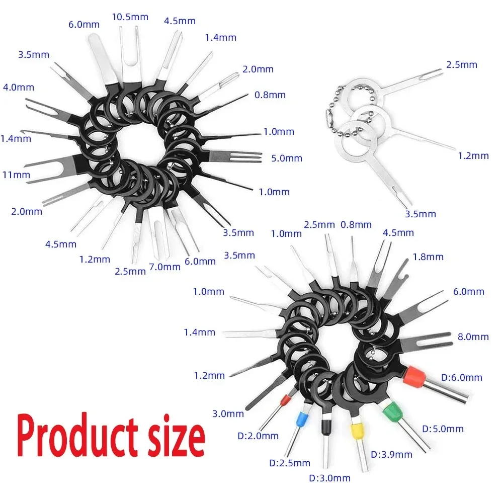 41/59pcs Car Terminal Removal Kit Box Wire Plug Connector Extractor Puller Release Pin Extractor Set Terminal Plug Repair Tools 6