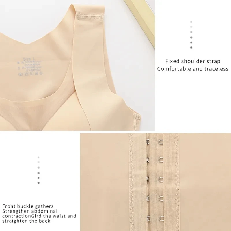 New Sweet Girl's Tight Fit Underwear Fashionable Women's Business Travel Chest Tie Waist Integrated Black Body Shaping Cloth